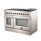 Galiano 48-Inch Freestanding Dual Fuel Range, 8 Burners, Double Convection Ovens