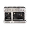 Galiano 48-Inch Freestanding Dual Fuel Range, 8 Burners, Double Convection Ovens