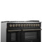 Galiano 48-inch Dual Fuel Range & Antique Brass Design with 8 Sealed Burners 107,000 BTU, 6.58 cu. ft. double ovens & Griddle