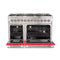 Galiano 48-Inch Freestanding Dual Fuel Range, 8 Burners, Double Convection Ovens, Doors