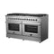 Galiano 60-Inch Freestanding Dual Fuel Range, 10 Burners, Double Convection Ovens