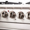 Capriasca 30-Inch Freestanding Dual Fuel Range, 4 Burners, True Convection Oven
