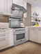 Capriasca 30-Inch Freestanding Dual Fuel Range, 4 Burners, True Convection Oven