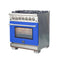 Capriasca 30-Inch Freestanding Dual Fuel Range, 4 Burners, True Convection Oven, Door