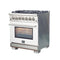 Capriasca 30-Inch Freestanding Dual Fuel Range, 4 Burners, True Convection Oven, Door