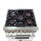Capriasca 30-Inch Freestanding Dual Fuel Range, 4 Burners, True Convection Oven, Door