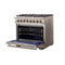 Capriasca 36-Inch Freestanding Dual Fuel Range, 6 Burners, True Convection Oven