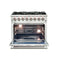 Capriasca 36-Inch Freestanding Dual Fuel Range, 6 Burners, True Convection Oven
