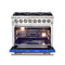 Capriasca 36-Inch Freestanding Dual Fuel Range, 6 Burners, True Convection Oven, Door