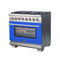 Capriasca 36-Inch Freestanding Dual Fuel Range, 6 Burners, True Convection Oven, Door