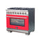Capriasca 36-Inch Freestanding Dual Fuel Range, 6 Burners, True Convection Oven, Door