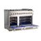Capriasca 48-Inch Freestanding Dual Fuel Range, 8 Burners, True Convection Oven