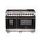 Capriasca 48-Inch Freestanding Dual Fuel Range, 8 Burners, True Convection Oven, Doors