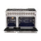 Capriasca 48-Inch Freestanding Dual Fuel Range, 8 Burners, True Convection Oven, Doors