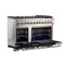 Capriasca 48-Inch Freestanding Dual Fuel Range, 8 Burners, True Convection Oven, Doors