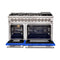 Capriasca 48-Inch Freestanding Dual Fuel Range, 8 Burners, True Convection Oven, Doors