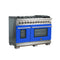 Capriasca 48-Inch Freestanding Dual Fuel Range, 8 Burners, True Convection Oven, Doors