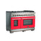 Capriasca 48-Inch Freestanding Dual Fuel Range, 8 Burners, True Convection Oven, Doors