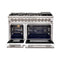 Capriasca 48-Inch Freestanding Dual Fuel Range, 8 Burners, True Convection Oven, Doors