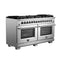 Capriasca 60-Inch Freestanding Dual Fuel Range, 10 Burners, True Convection Oven