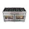 Capriasca 60-Inch Freestanding Dual Fuel Range, 10 Burners, True Convection Oven