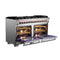 Capriasca 60-Inch Freestanding Dual Fuel Range, 10 Burners, True Convection Oven