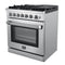 Lazio 30-Inch Freestanding Dual Fuel Range, 5 Burners, True Convection Oven