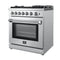 Lazio 30-Inch Freestanding Dual Fuel Range, 5 Burners, True Convection Oven
