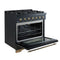 Antico 36-Inch Freestanding Gas Range, , Antique Brass Design, 6 Burners, Convection Oven, Energy Efficient