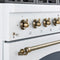Antico 36-Inch Freestanding Gas Range, , Antique Brass Design, 6 Burners, Convection Oven, Energy Efficient