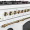 Antico 48-Inch Freestanding Gas Range, , Antique Brass Design, 8 Burners, Griddle, Double Ovens, Energy Efficient