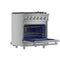 Massimo 30-Inch Freestanding Gas Range, 5 Burners, True Convection Oven