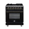 Massimo 30-Inch Freestanding Gas Range, 5 Burners, True Convection Oven