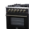 Massimo 30-Inch Freestanding Gas Range, 5 Burners, True Convection Oven