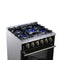 Massimo 30-Inch Freestanding Gas Range, 5 Burners, True Convection Oven