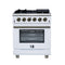 Massimo 30-Inch Freestanding Gas Range, 5 Burners, True Convection Oven