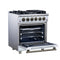 Massimo 30-Inch Freestanding Gas Range, 5 Burners, True Convection Oven