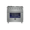 Massimo 36-Inch Freestanding Gas Range, 6 Sealed Burners, Convection Oven, Energy Efficient