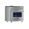 Massimo 36-Inch Freestanding Gas Range, 6 Sealed Burners, Convection Oven, Energy Efficient