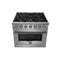Massimo 36-Inch Freestanding Gas Range, 6 Sealed Burners, Convection Oven, Energy Efficient