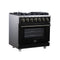 Massimo 36-Inch Freestanding Gas Range, 6 Sealed Burners, Convection Oven, Energy Efficient