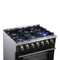 Massimo 36-Inch Freestanding Gas Range, 6 Sealed Burners, Convection Oven, Energy Efficient
