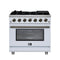 Massimo 36-Inch Freestanding Gas Range, 6 Sealed Burners, Convection Oven, Energy Efficient