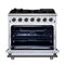 Massimo 36-Inch Freestanding Gas Range, 6 Sealed Burners, Convection Oven, Energy Efficient
