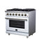 Massimo 36-Inch Freestanding Gas Range, 6 Sealed Burners, Convection Oven, Energy Efficient