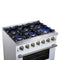 Massimo 36-Inch Freestanding Gas Range, 6 Sealed Burners, Convection Oven, Energy Efficient