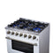 Massimo 36-Inch Freestanding Gas Range, 6 Sealed Burners, Convection Oven, Energy Efficient