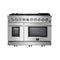 Massimo 48-Inch Freestanding Gas Range, 8 Burners, True Convection Oven