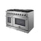 Massimo 48-Inch Freestanding Gas Range, 8 Burners, True Convection Oven