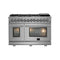 Massimo 48-Inch Freestanding Gas Range, 8 Burners, True Convection Oven